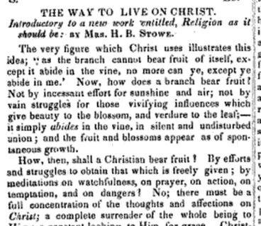 Notice the title: "The Way To Live On Christ."