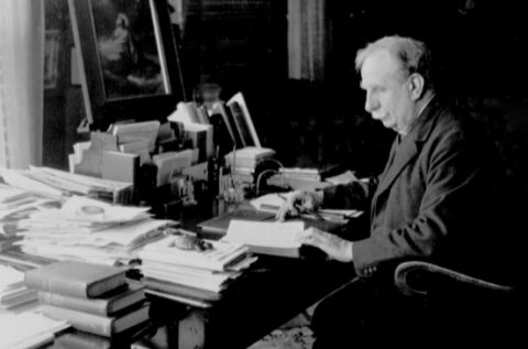 Samuel Chadwick at his desk.